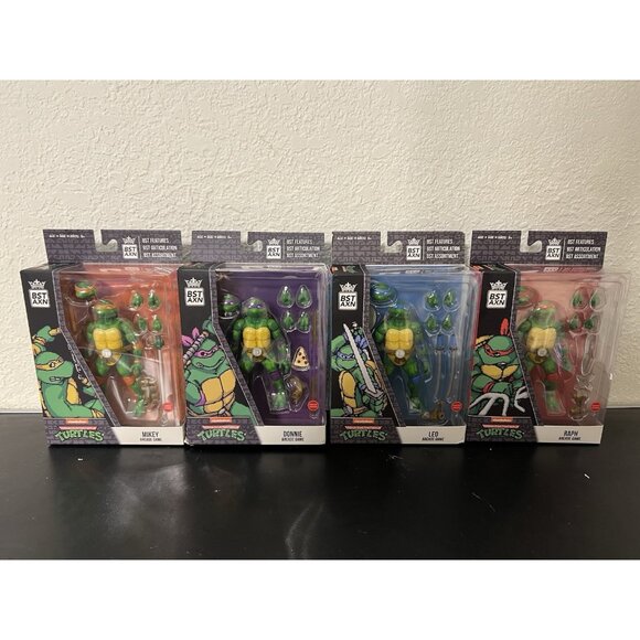 Teenage Mutant Ninja Turtles Other - 4 LOT Nickelodeon TMNT Teenage Mutant Ninja Turtles BST AXN Action Figures